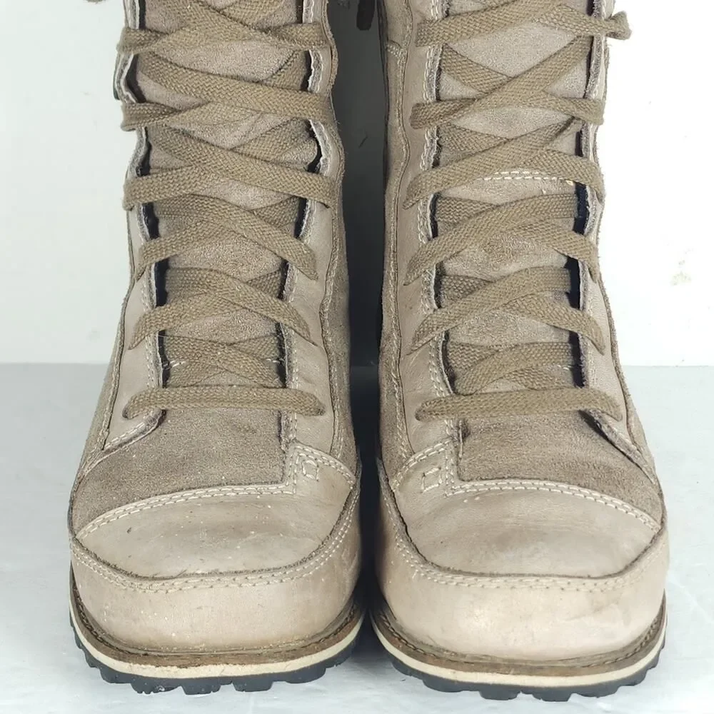 The North Face Women's Snowtropolis US6,5 Brown Suede Insulated Lace Up Boots